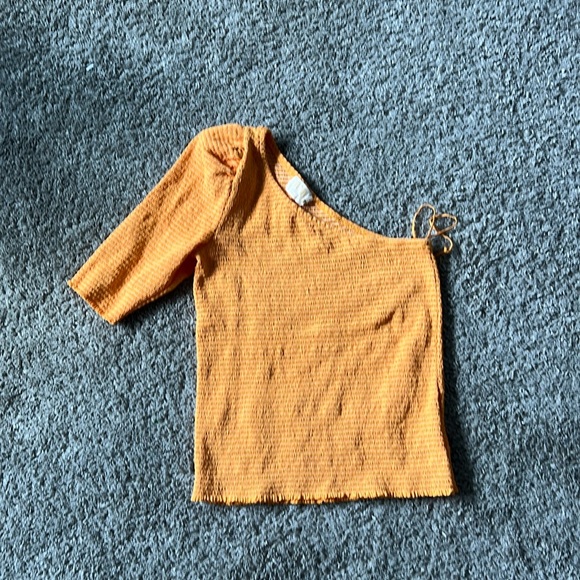 Nation LTD orange one shoulder top - Picture 2 of 5